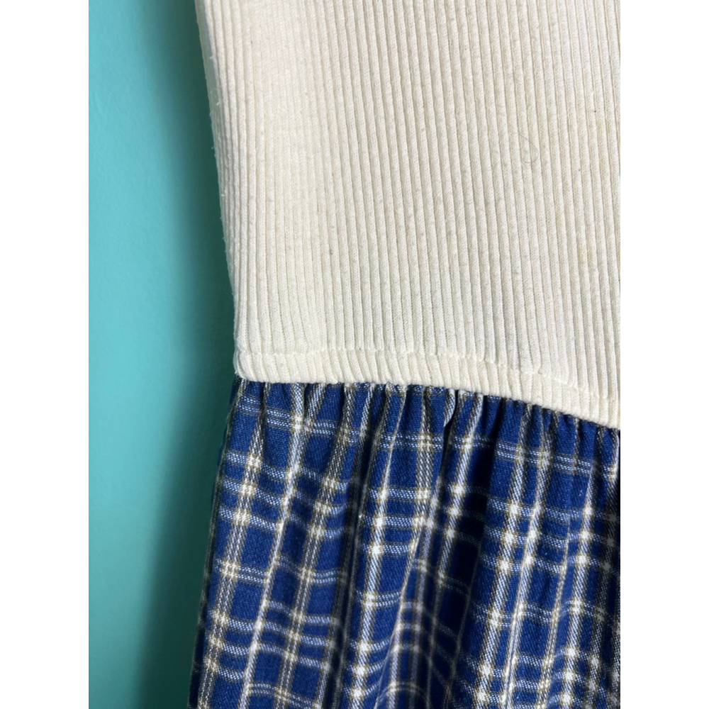 Vintage 80s/90s Nina Piccalino Plaid Prairie Dress – Cottagecore Made in USA - Picture 6 of 10